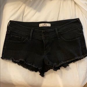 Black Hollister cutoff shorts